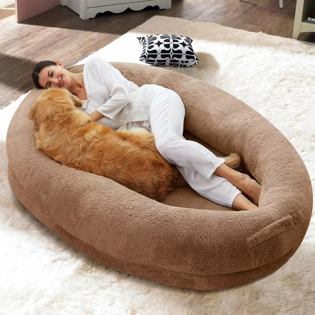 Docred Human Dog Bed,72"x51"x12" Oversized Dog Bed for Humans Size Bean Bag Dog Bed for People