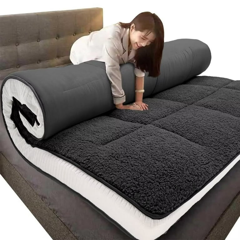 Docred Japanese Floor Mattress Futon Mattress 4 Memory Foam Foldable Futon Mattress Portable Roll Up Sleeping Mat for Camping Floor Lounger Bed Couches and Sofas Twin Size 80 39 4in Walmart
