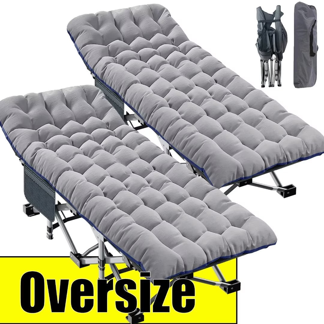 Docred Oversized Adults Folding Camping Cot Double Layer Oxford Strong