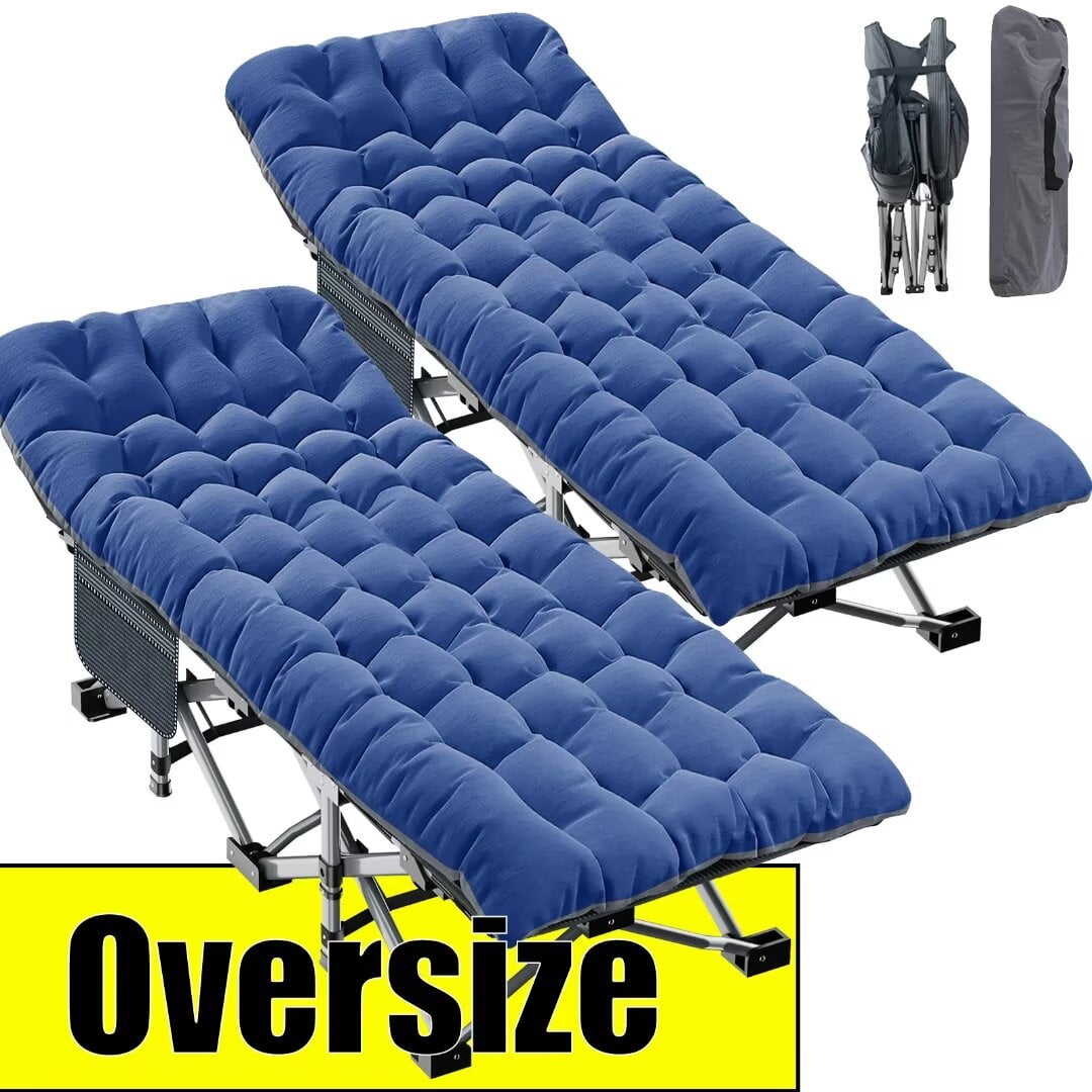 Docred Oversized Adults Folding Camping Cot Double Layer Oxford Strong