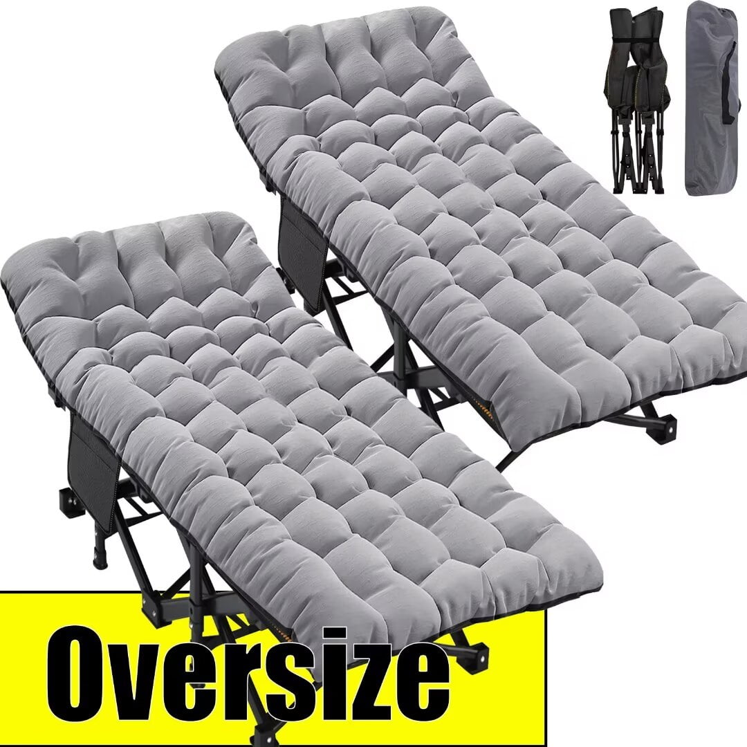 Docred Oversized Adults Folding Camping Cot Double Layer Oxford Strong