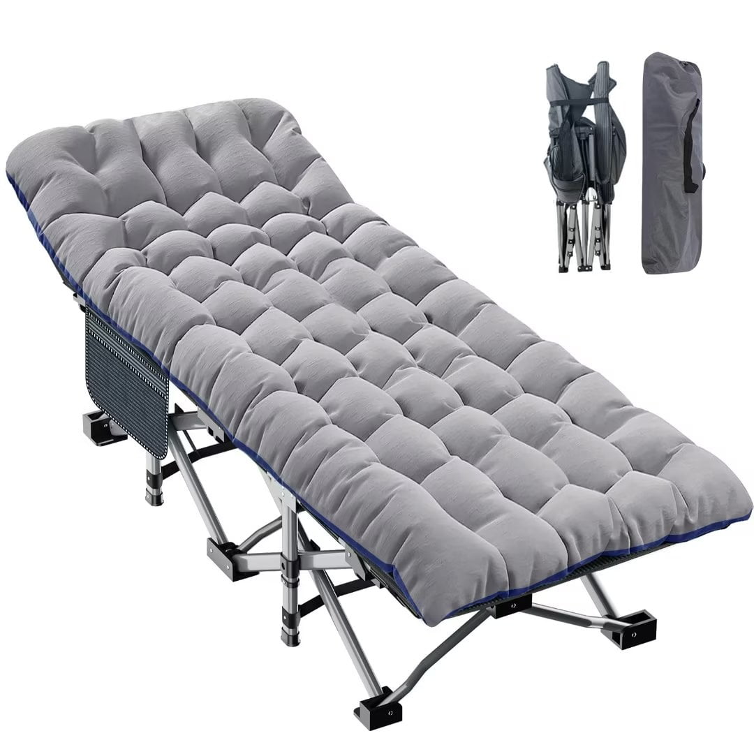 Docred Oversized Folding Camping Cot W/Mat for Adults, Sleeping Cots
