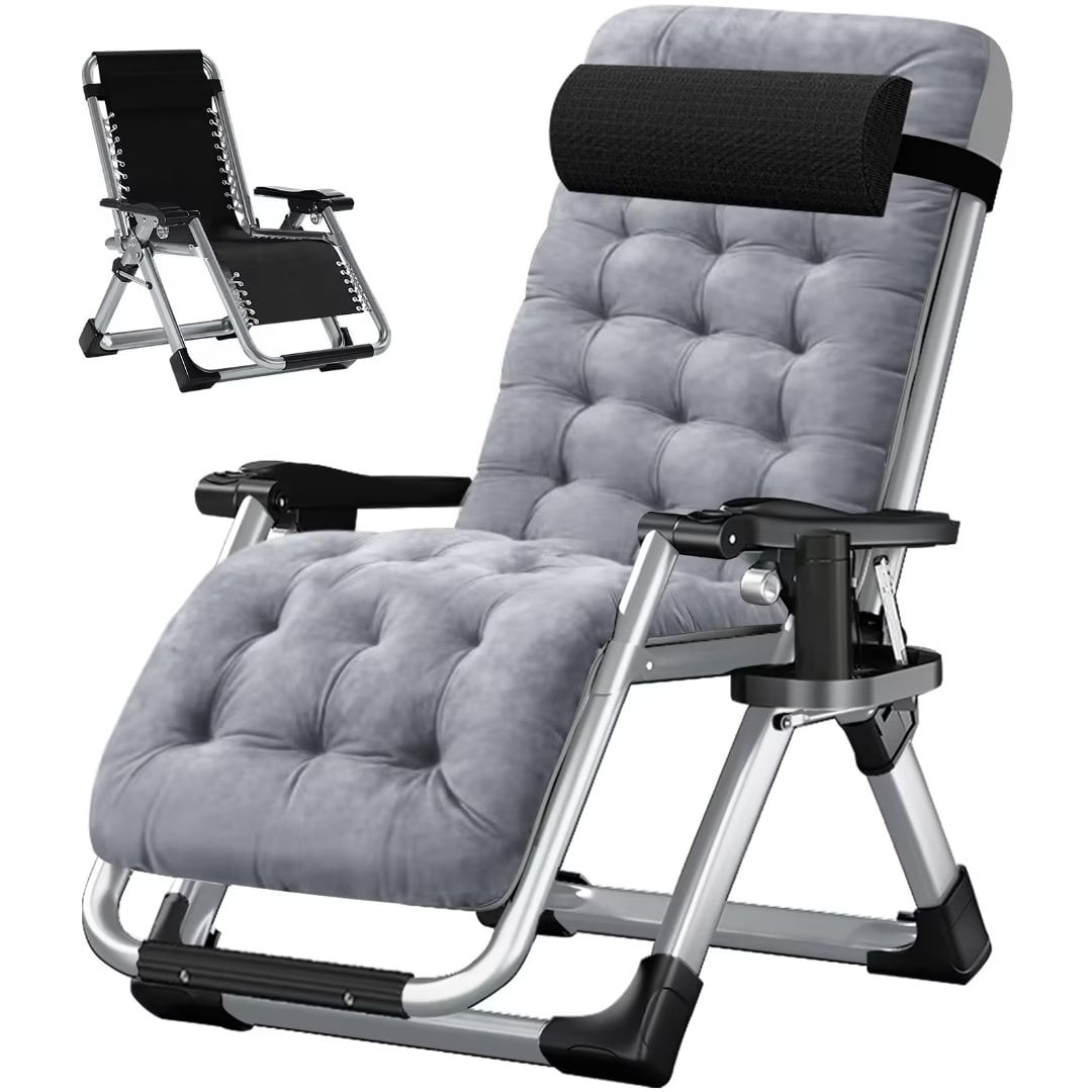 Docred Zero Gravity Chair, Folding Portable Chaise Lounge with