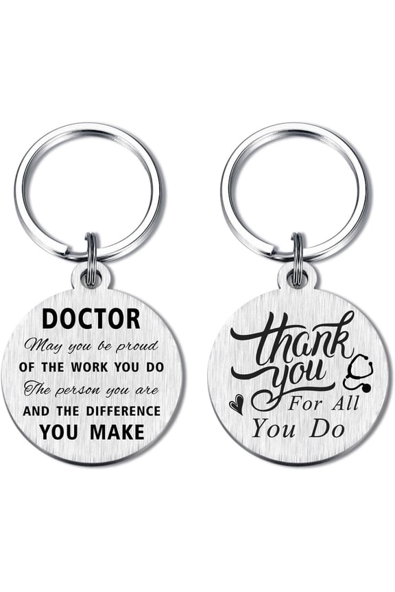 Doctor Appreciation Gifts for Women Men - Thank You Retirement Promotion Christmas Keychain for Doctor, Thoughtful Medical Student Graduation Present