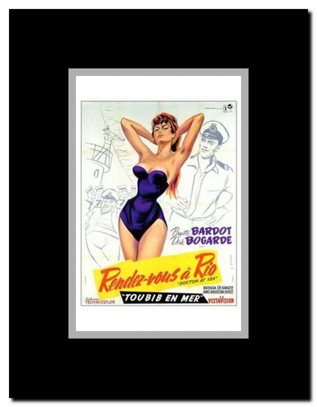 Doctor At Sea Framed Movie Poster