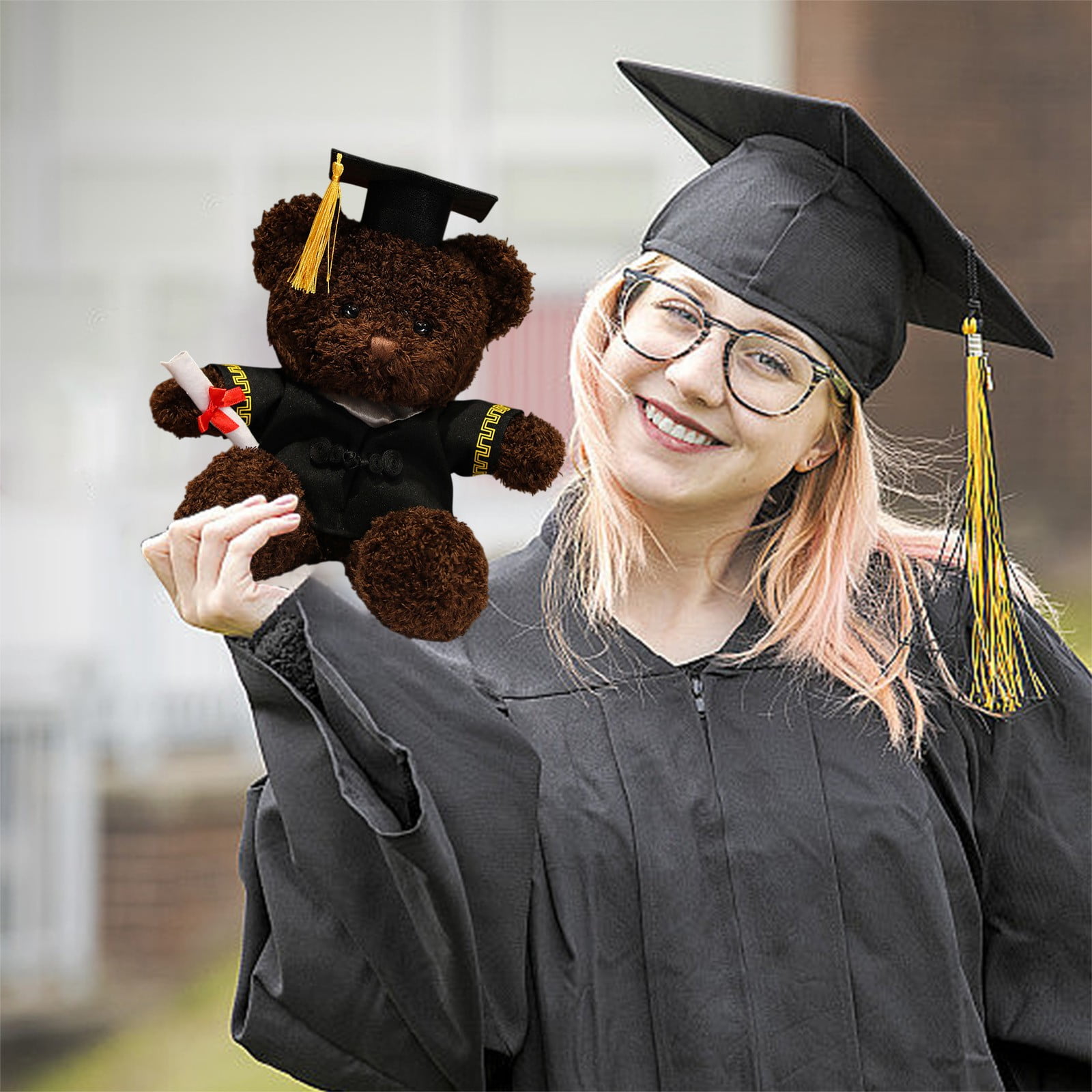Doctor Bear Graduation Plush Toy - Cute Stuffed Animal in Graduation ...