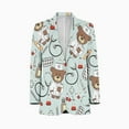 thumbnail image 1 of Doctor Bear Hospital Men's Suit Blazer Casual Party Wear Slim Fit Suit Jacket Fashionable Luxury British Style Men Suit Coat, 1 of 5