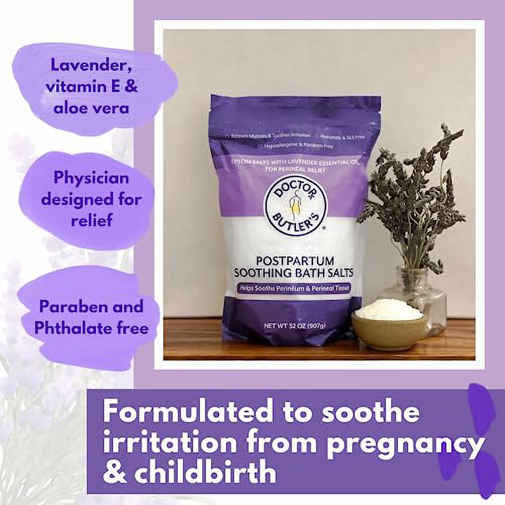 Doctor Butler’s Postpartum Soothing Bath Salts – Epsom Bath Salts for ...