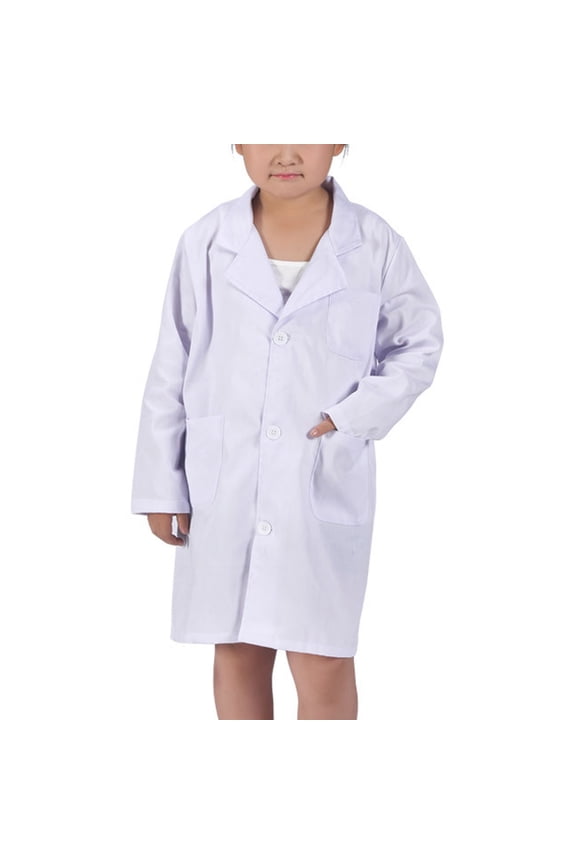 Doctor Costume for Kids, Role-playing Costumes Toddler Doctor Coat and Pants, Kids Lab Coat Career Day Costume for Boys Girls White 6-7 Years