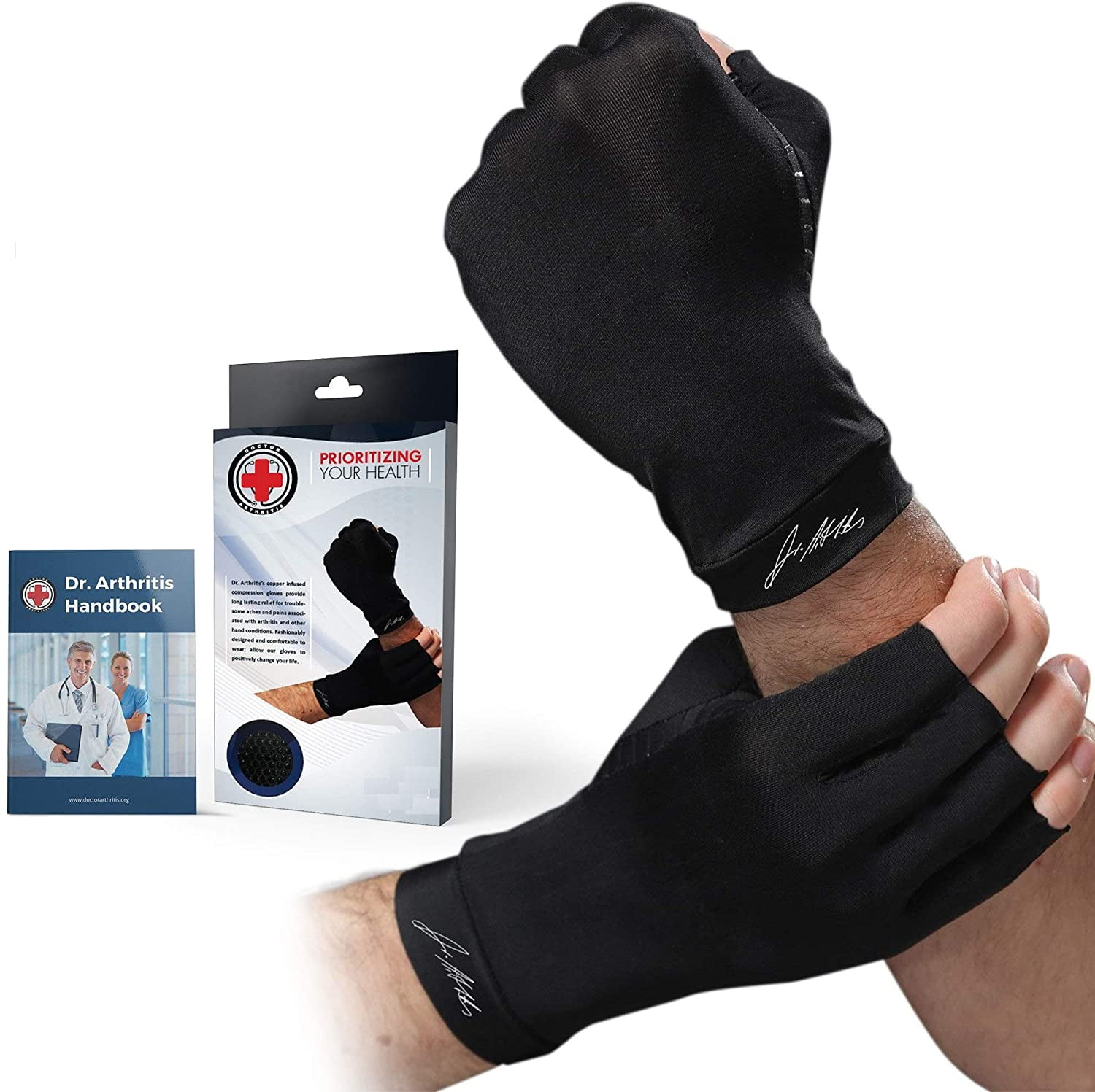 Doctor Developed Copper Arthritis Gloves / Compression Gloves and