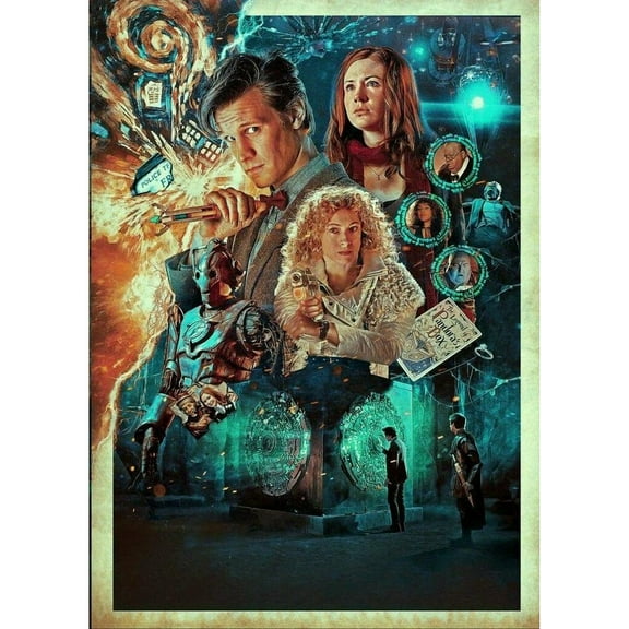 Doctor Who Diamond Painting Set (for Adults) 5D DIY Character Diamond Art Set (for Beginners) Round Full Diamond Diamond Painting Gem Art Crafts (Home Wall Decoration Gift)