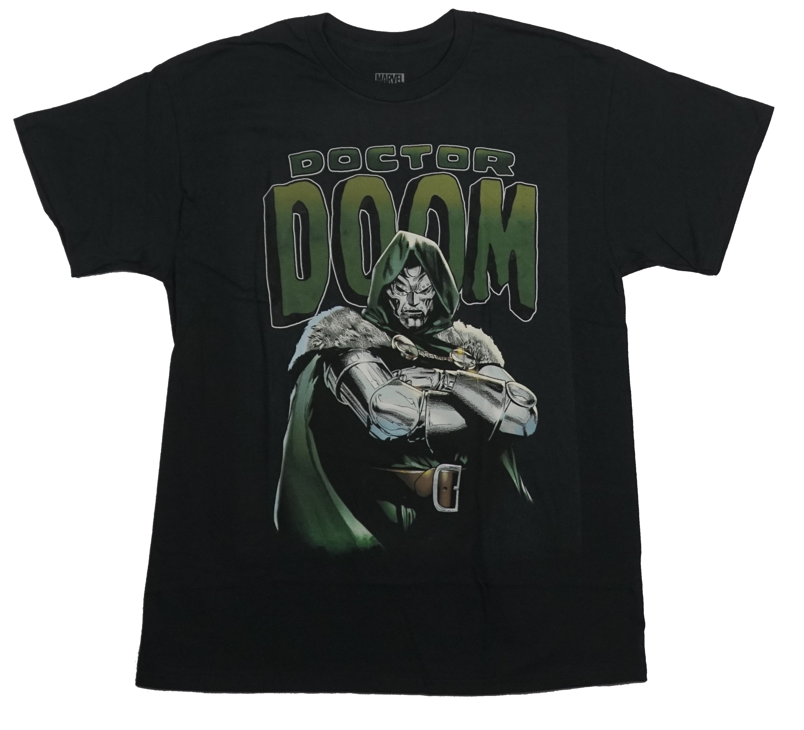 Doctor Doom Mens T-Shirt - Arms Crossed Powerful Under Logo - Walmart.com