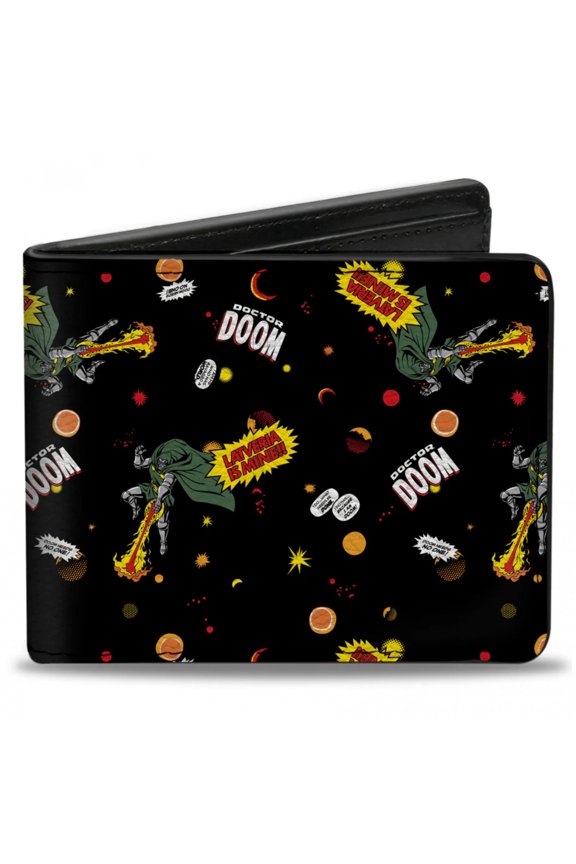 Doctor Doom Poses with Quotes Collage Bi-fold Wallet