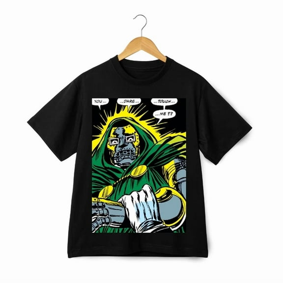 Doctor Doom T-Shirt - Fantastic Four Villain Comic Speech Graphic Unisex Tee