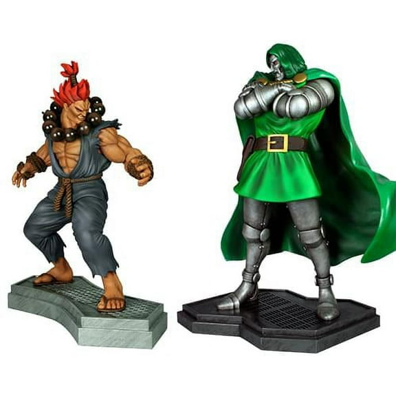 Doctor Doom Vs. Akuma 1:4 Scale Statue Set