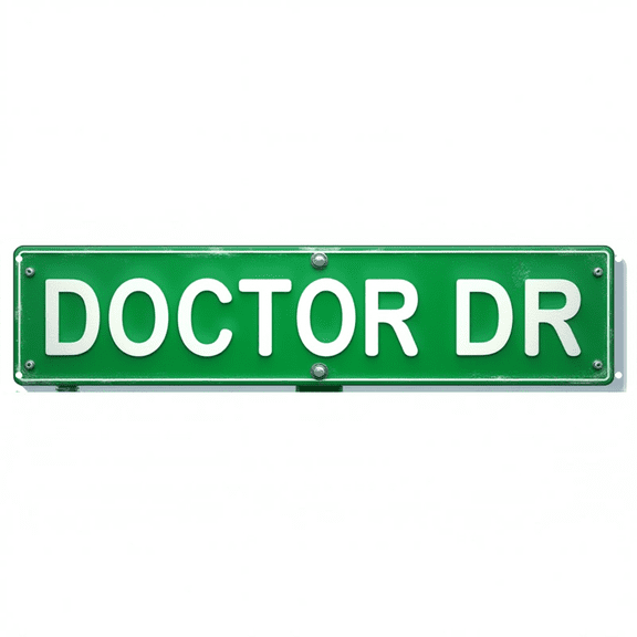 Doctor Drive Metal Sign 16*4 Inches "DOCTOR DR" Professional Medical Decor