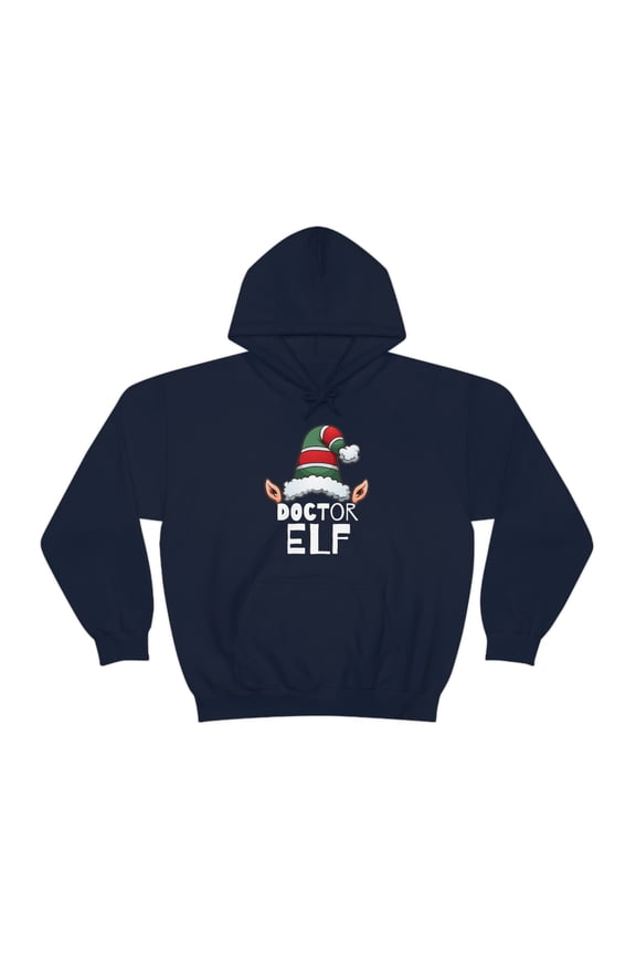 Doctor Elf Unisex Hoodie, S-5XL Christmas Medical School Elves