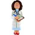 thumbnail image 1 of Doctor Female Brown Personalized  Christmas Ornament DO-IT-YOURSELF, 1 of 3