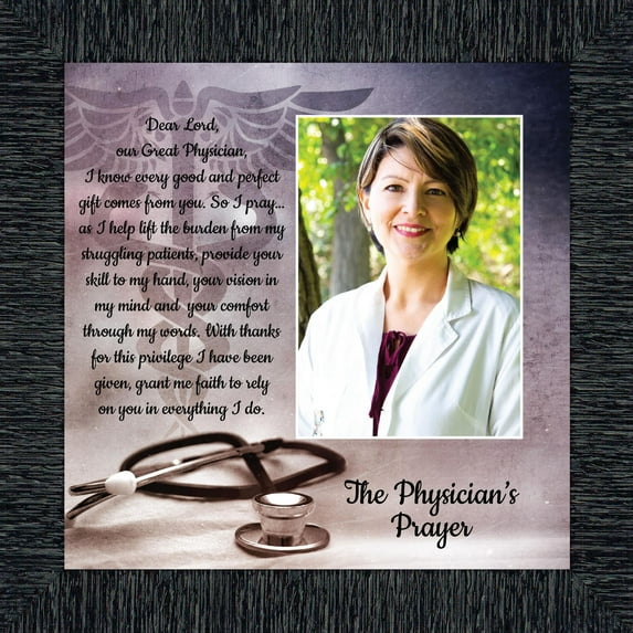 Doctor Gifts, Gifts for Medical School Graduation, Doctor Thank You Gift, Gifts for Doctors Office, Medical Doctor Gifts for Women or Doctor Gifts for Men, A Physician Prayer Framed Poem, 6436CH