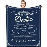 Doctor Gifts, Thank You Gift for Doctor Blanket, Doctors Appreciation Gifts, Unique Retirement Gifts for Doctors Pharmacist Men Women on Birthday Thanksgiving Christmas Throw Blanket 50"x 60"