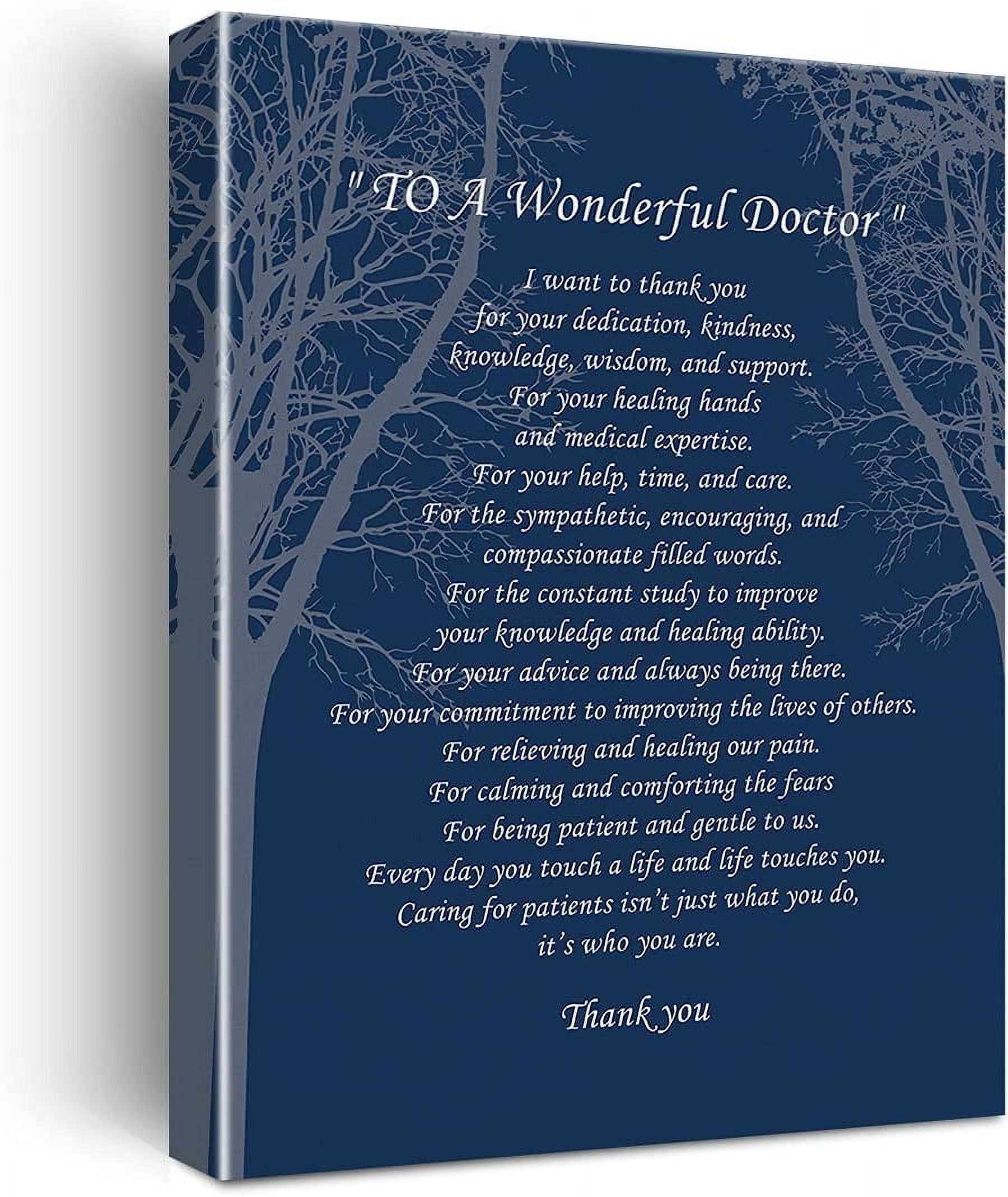 Doctor Gifts for Women Men Unframed,a Wonderful Doctor Poem Poster ...