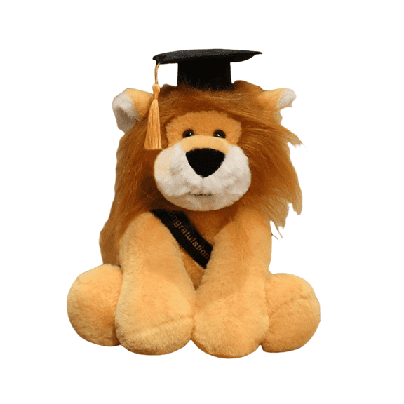 Doctor Hat Plush Animal -11'' Adorable Graduation Elephant Plush Toy-Lion Plush Stuffed Animal Gift