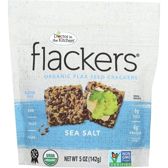 Doctor In The Kitchen Cracker Sea Salt Flacker 5oz (Pack of 12)