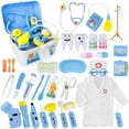 Doctor Kit, 35 Pack Kids Dentist Surgeon Vet Medical Kit with Light and