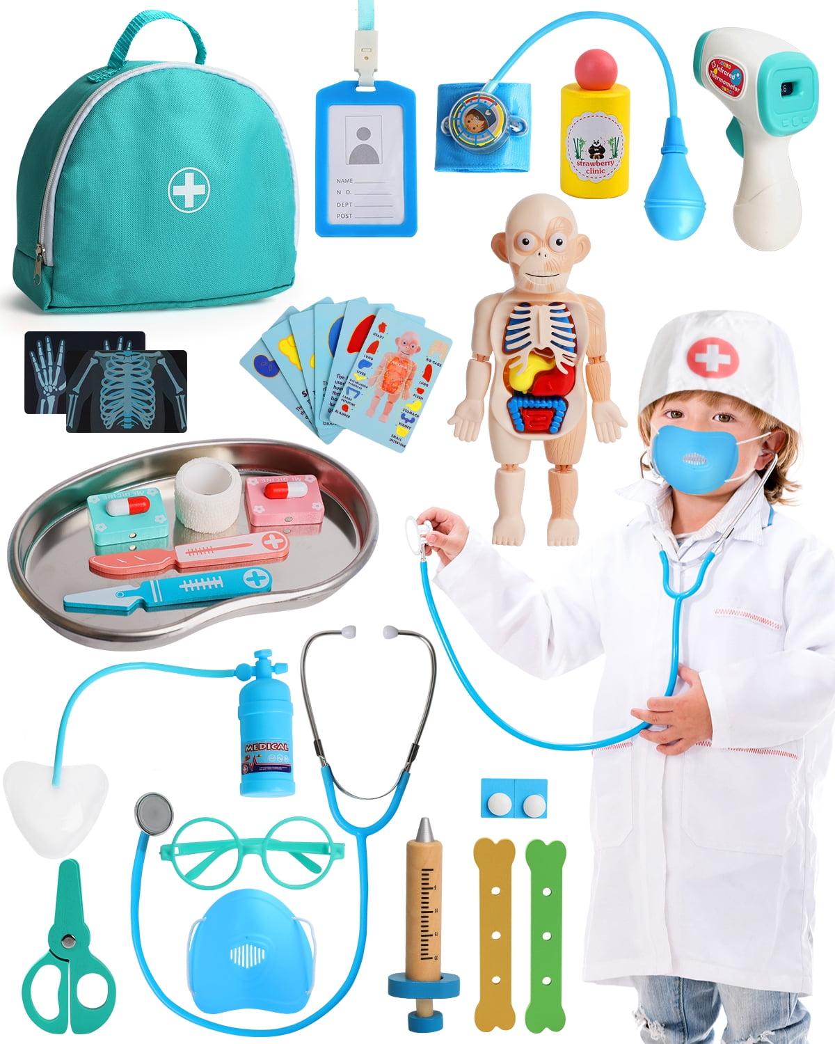 Lehoo Castle Doctor Kit for Kids, Vet Play Sets for Kids, Veterinarian Kit  for Kids, Pretend Play Doctor Set with Dog Bag, Medical Kits Doctor Toys  Gift for Kids Boys Girls Aged