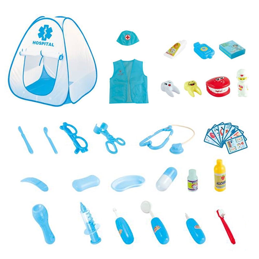 Doctor Kit for Toddlers 3-5, Kids Doctors Play Set with Emergency Tent, Doctor Coat, Stethoscope, Other Medical Equipment, Pretend Play Doctor Set Toys for Boys Girls