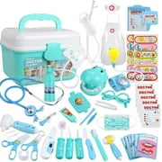 Doctor Kit for Kids, 46Pcs Medical Toy Kids Pretend Play Set with Stethoscope Doctor Role Play Gifts for Toddler Boys & Girls 3-6 Years,Pink