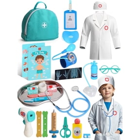 Doctor Kit for Kids Realistic, 36PCS Kids Doctor Kit Wooden, Doctor Pretend Playset