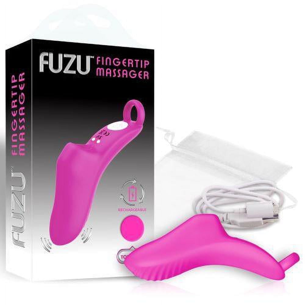 Doctor Love's Fuzu Vibrating Rechargeable Fingertip Massager Pink Finger Vibrator