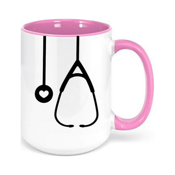 Doctor Mug, Nurse Mug, Stethoscope, Gift For Nurse, Dr. Coffee Cup, Gift For Doctor, Stethoscope Mug, Medical, Health Field, Nurse Graduate, PINK