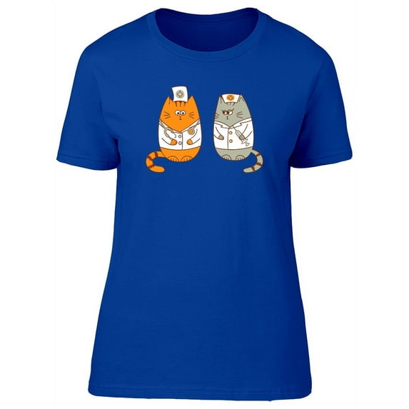 Doctor & Nurse Cat T-Shirt Women -Image by Shutterstock, Female Small