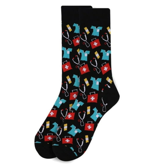 Doctor/Nurse Pattern Novelty Socks