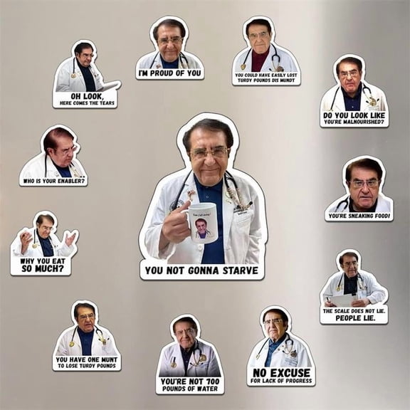 Doctor Phrase Pattern Magnet, 12pcs/set Funny Fridge Magnet, Inspirational Refrigerator Magnet for Diet Control