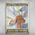 thumbnail image 1 of Doctor Poster - She Works Willingly, With Her Hands, Gift For Doctor 11 x 17 Inch Poster, 1 of 5