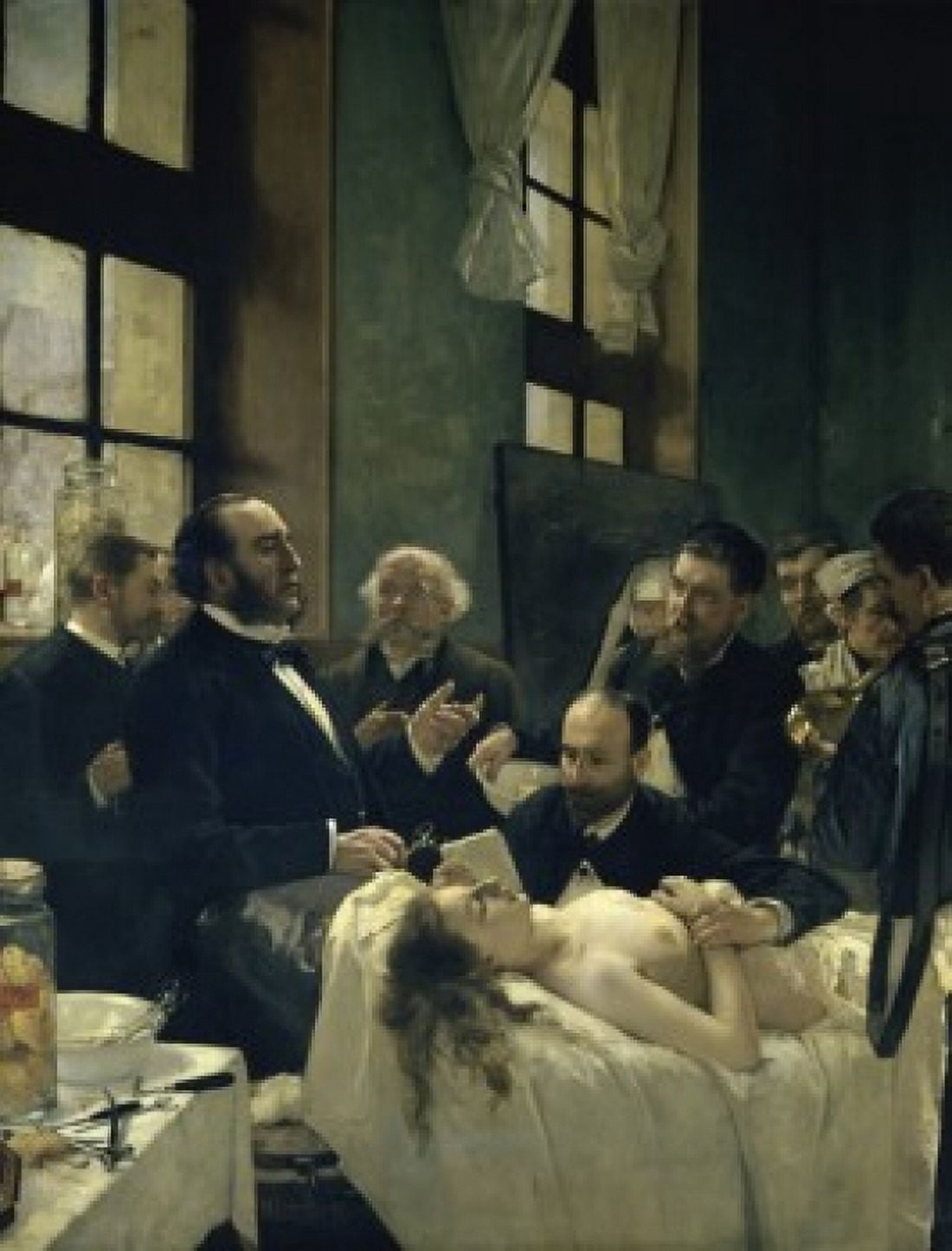 Doctor Preau Operating at the St Louis Hospital (Le Docteur Preau Operant a lahospital St Louis) 1887 Henri Gervex (1852-1929French) Musee dOrsay Paris France Canvas Art - Henri Gervex (18 x 24