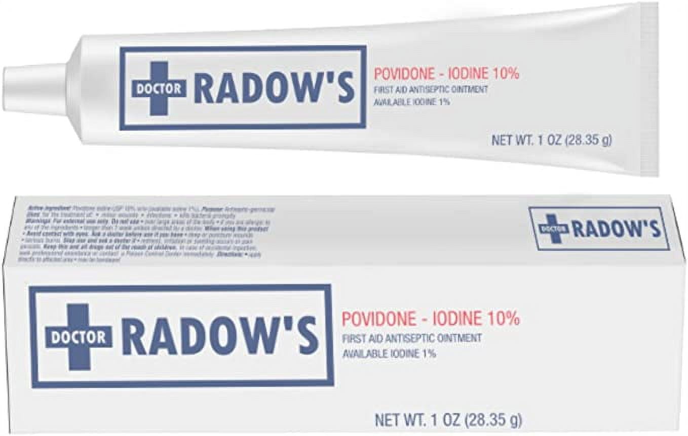 Doctor Radow’s Povidone Iodine Antiseptic Ointment 10 for Wound Healing, Cuts, Burns, Ulcers (1