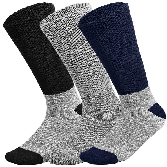 Doctor Recommend Thermal Diabetic Socks Keep Foot Warm Non-Binding Crew Socks For Men Women 3 Pairs Size 10-13