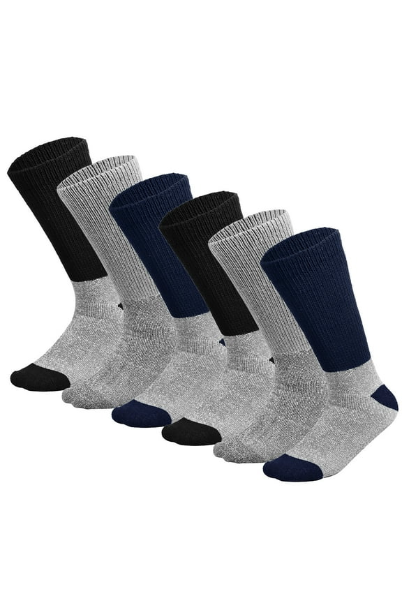 Doctor Recommend Thermal Diabetic Socks Keep Foot Warm Non-Binding Crew Socks For Men Women 6 Pairs Size 9-11