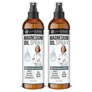 Doctor Recommended Magnesium Oil Spray Supplement - FEEL BETTER FASTER 4fl oz - 2 bottle value pack
