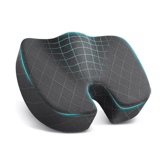 Doctor Recommended Memory Foam Seat Cushions for Office Chairs - Tailbone Pain Relief Cushion, Sciatica & Back Support, Office Chair Cushion & Car Seat Cushion