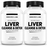 Doctor Recommended Premium Liver Detox Liver Cleanse & Liver Support w/ Milk Thistle, Beet Root, Dandelion. 23 Powerful Herbs by Research Labs