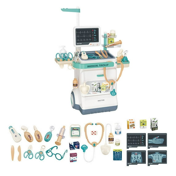 Doctor Role Play Desk Set Educational Toy Bundle For Kids Interactive Learning Experience Encourages Imagination Creativity Activity Set Alphabet Matching Board Games for Kids 3-5 Sensory for Toddlers