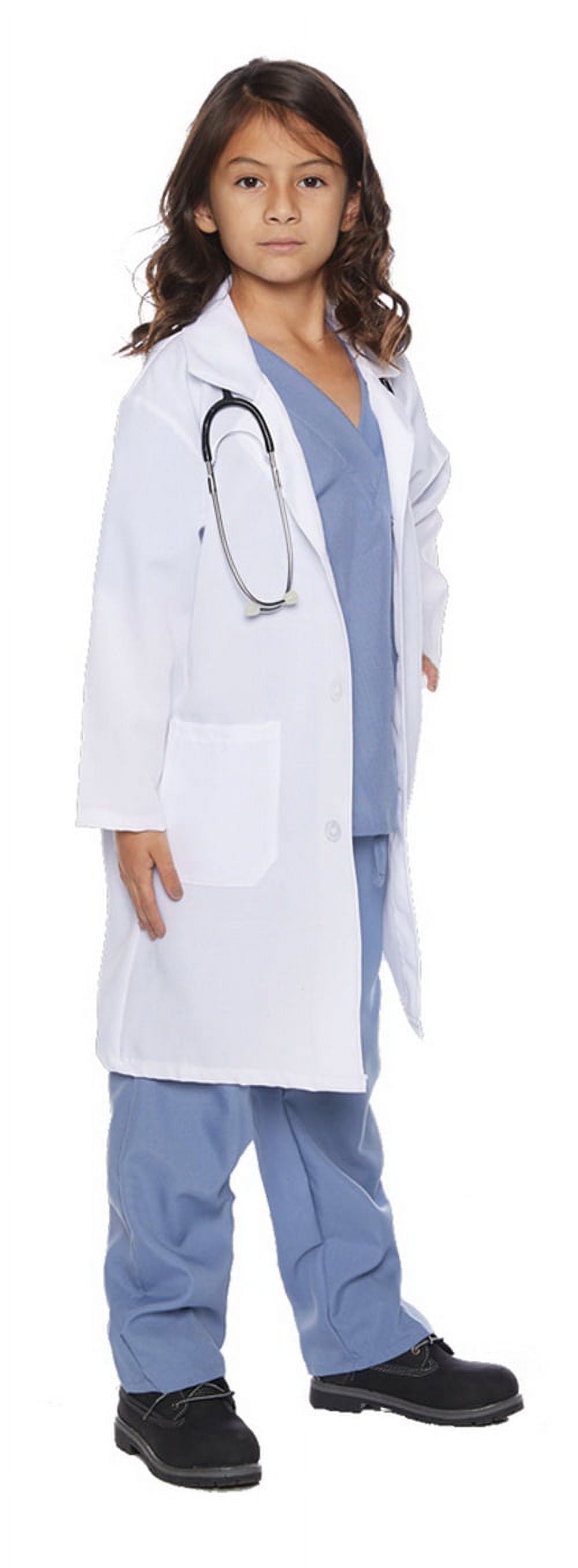 Doctor Scrubs With Lab Coat Child Halloween Costume
