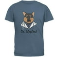 thumbnail image 1 of Doctor Shepherd German Dog Funny Cute Mens T Shirt Indigo Blue SM, 1 of 1