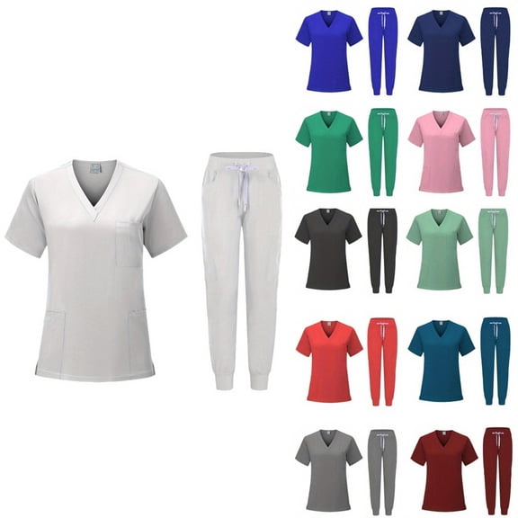 Doctor Short-sleeved Overalls, Hospital Operating Room Split Set, Hospital Elastic Lightweight Hand-washing Workwear