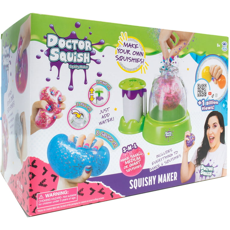 Doctor Squish Slime Maker, Decorate W/ Confetti, Sparkles and Colored Ink,  Novelty Toy for Children 8+ years